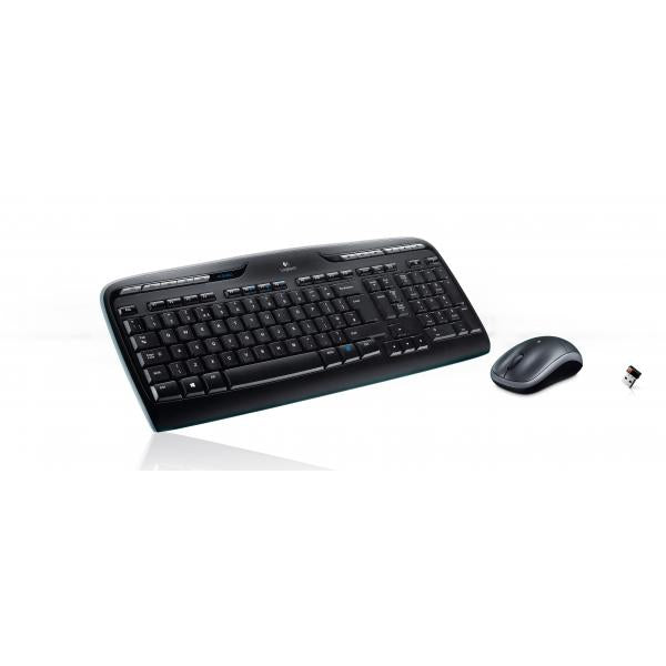 Logitech MK330 920-003989 Draadloze desktop [Numpad, Wiel, 11x Mediatoetsen, Optisch, Zwart]