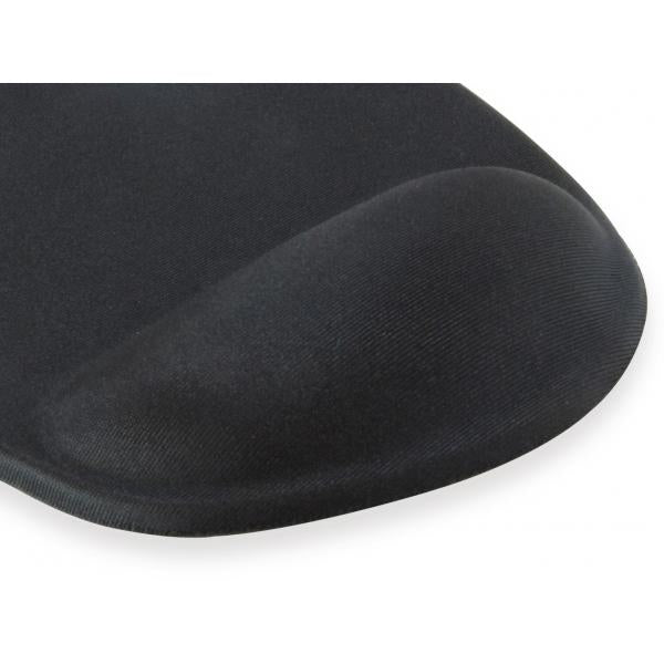 Equip 245014 Gel Mouse Pad, Fabric,Gel,Polyurethane, Wrist rest, Non-slip base, Monotone, Black