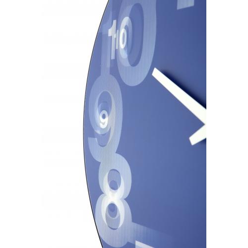 NeXtime klok 3077bl 3D, Ø39.5 cm, Wall, Blue/ White