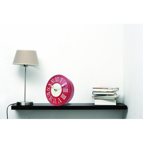 NeXtime klok 5187ro London Table, Ø16 cm, Wall, Red/ White