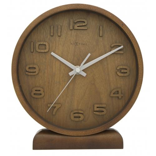 NeXtime klok 5192gs Wood Wood Small, 22x20 cm, Wall, Wood, Gray