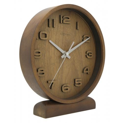 NeXtime klok 5192gs Wood Wood Small, 22x20 cm, Wall, Wood, Gray