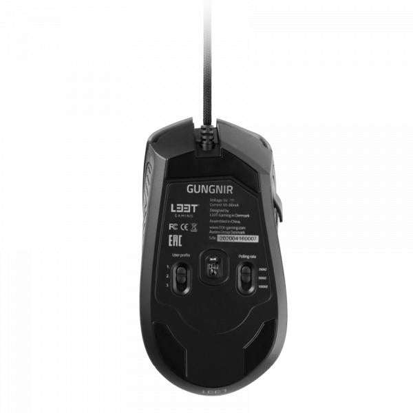 L33T Gaming 160383 Gungnir Gaming Mouse. 8 Buttons, 16.000DPI, Ergonomic, RGB