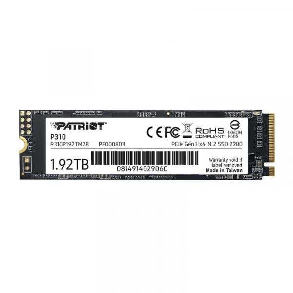 Patriot P310P480GM28P310 P310 SSD, 480 GB, M.2 2280, RETAIL, 1700/1500 MB/s, 280/250K IOPS