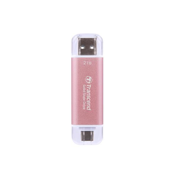 Transcend TS1TESD310P ESD310P External SSD, 1 TB, USB 10Gbps, Type C/A, 1050/ 950 MB/s, Pink