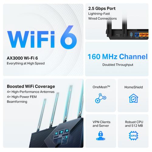 TP-Link AX3000 Dual-Band Wi-Fi 6 Router