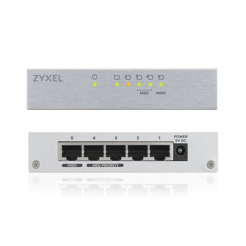 ZYXEL 5-Port Desktop Gigabit Ethernet Switch - metal housing