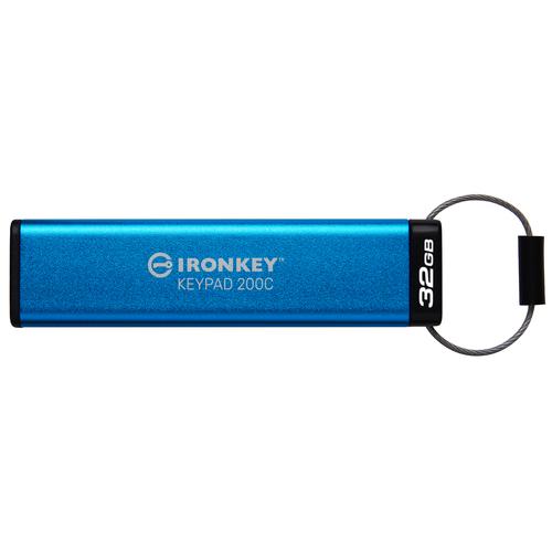 Kingston 32GB USB-C IronKey Keypad 200C FIPS 140-3 Lvl 3 (Pending) AES-256