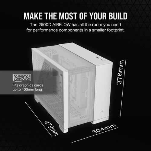 Corsair 2500D AIRFLOW Micro Dual PC Case White