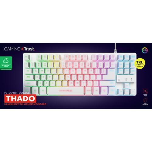 Trust GXT833W THADO TKL KEYBOARD WHT US