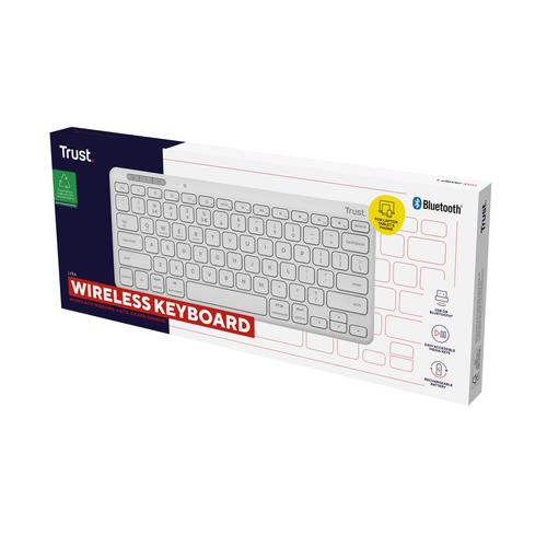 Trust LYRA COMPACT WIRELESS KEYBOARD WHT US