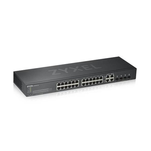 ZYXEL GS1920-24v2- 28 Port Smart Managed Switch 24x Gigabit Copper and 4x Gigabit dual pers.- hybrid mode- standalone or NebulaFlex Cloud