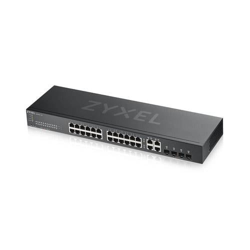 ZYXEL GS1920-24v2- 28 Port Smart Managed Switch 24x Gigabit Copper and 4x Gigabit dual pers.- hybrid mode- standalone or NebulaFlex Cloud