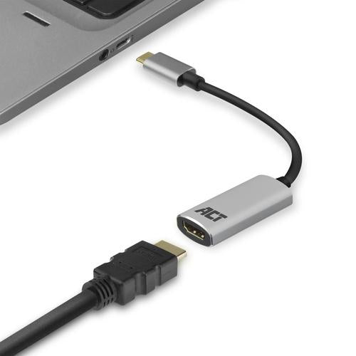 ACT Converter USB-C - HDMI female 0.15 Meter 4k @60Hz metal housing