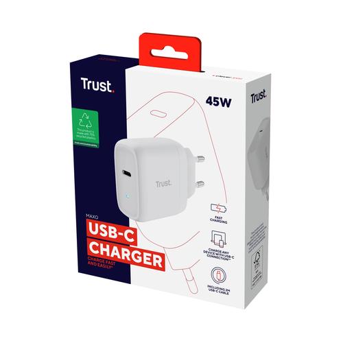 Trust MAXO 45W USB-C CHARGER WHT