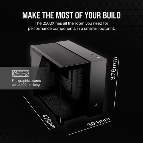 Corsair 2500X Micro ATX Dual Chamber PC Case