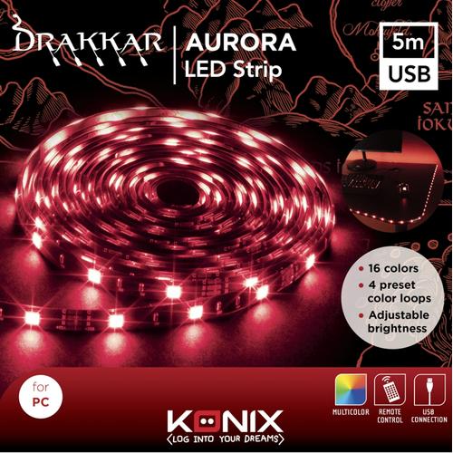 Konix KX DK AURORA LED STRIP 5M USB