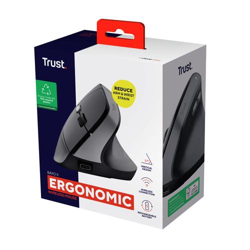 Trust BAYO II ERGONOMIC WIRELESS MOUSE BLK