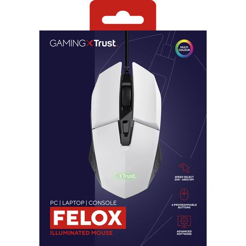 Trust GXT109W FELOX GAMING MOUSE WHITE